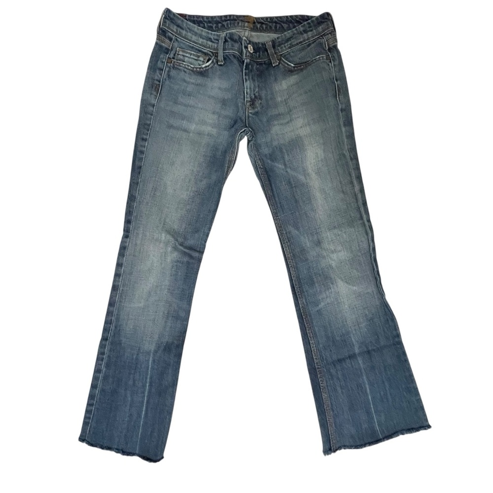 7 For All Mankind Flynt Bootcut Jeans 26 Rhinestone Pocket Y2K Flare USA
